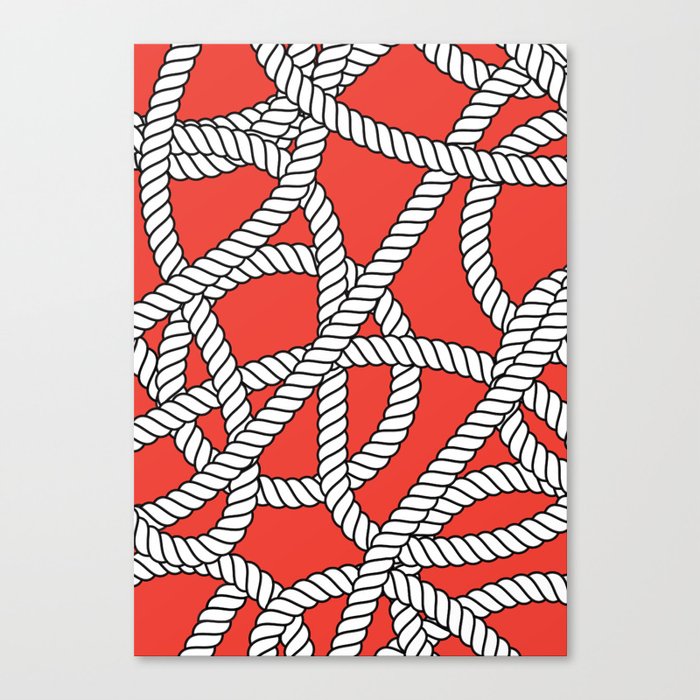 Red Rope Pattern Canvas Print