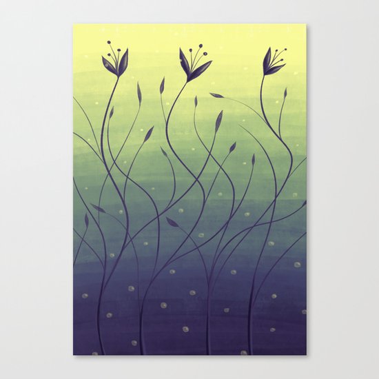 Purple Algae Plants In Green Water Canvas Print