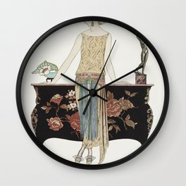 Vintage Fashion Print - Rosalinde; Robe du soir (1922) Wall Clock