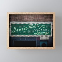 Green Mill Cocktail Lounge Vintage Neon Sign Uptown Chicago Framed Mini Art Print