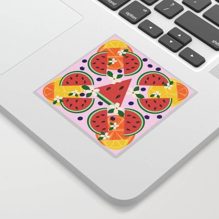 Summer Fruits on Purple Sticker