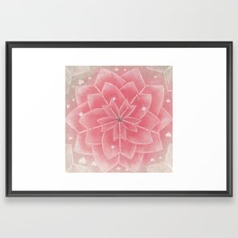 The season of sakura - Pastel Mandala Framed Art Print