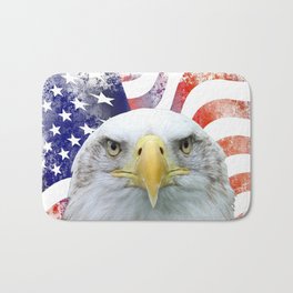 American Flag and Bald Eagle Bath Mat