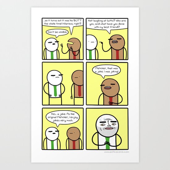 Antics #336 - not quite right Art Print