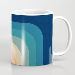 Retro 70s Color Palette III Coffee Mug | Vintage, Halftone, Texture, 90S, Painting, Cubism, Grain, Colour, Blue, Curated 