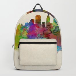 New York City Skyline Backpack | Michaeltompsett, Urban, Watercolor, Newyorkskyline, Cityscape, Silhouette, Newyorkposter, Unitedstates, Skyline, Watercolour 