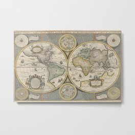 4k high definition ancient world map Metal Print
