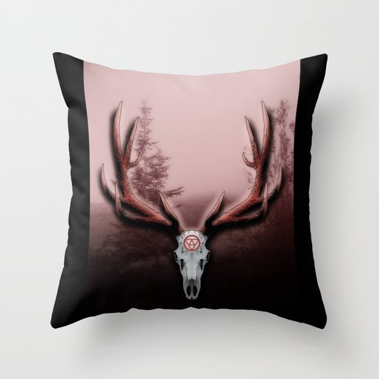 C-2 Horns Throw Pillow