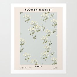 Flower market. Paris Art Print
