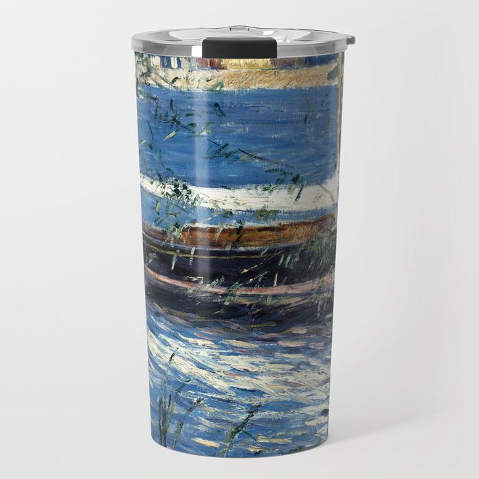 Gustave Caillebotte "Boat at anchor on the Seine at Argenteuil" Travel Mug