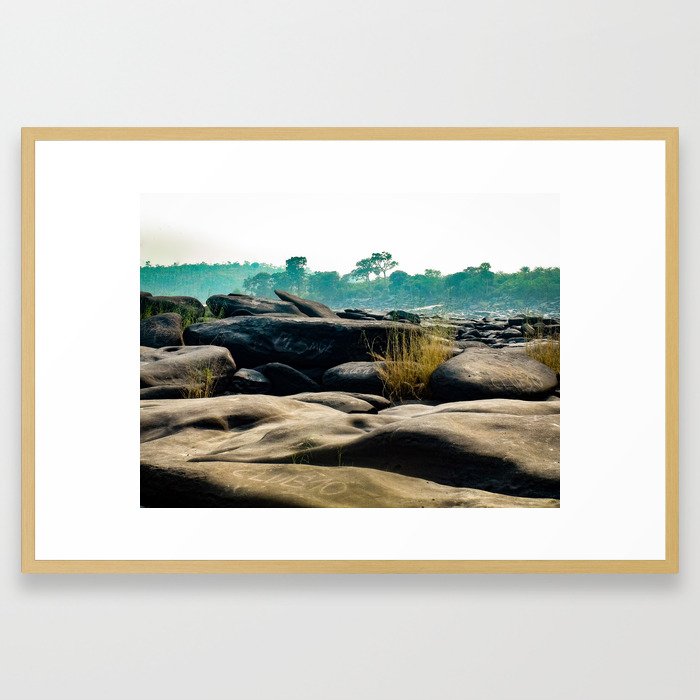 River Stones of the Congo River Framed Art Print