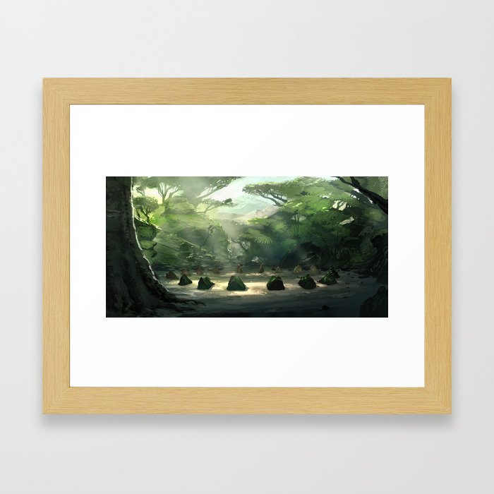 Jungle clearing Framed Art Print