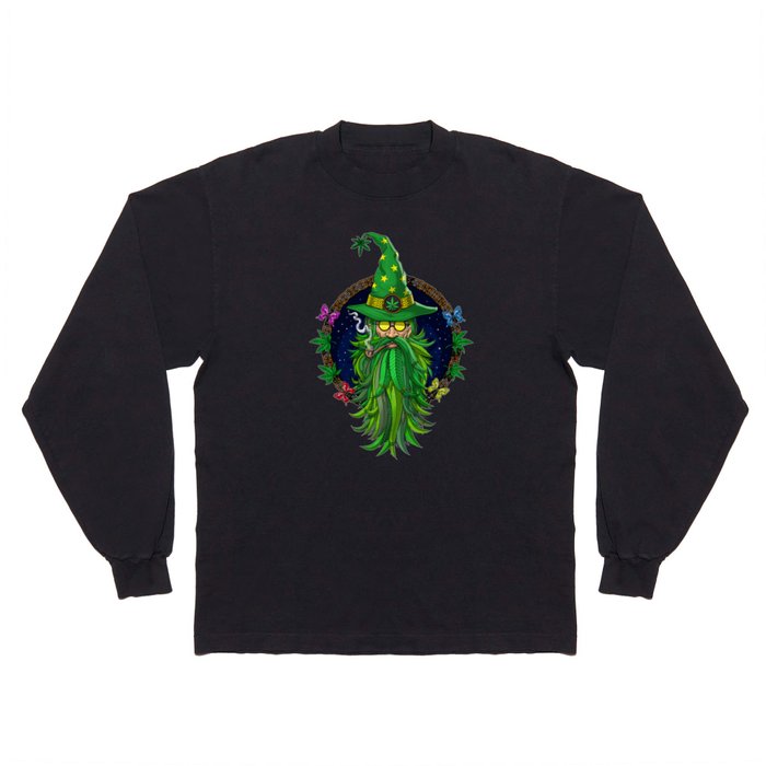 Weed Cannabis Wizard Long Sleeve T Shirt