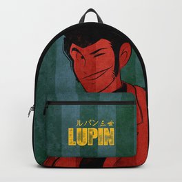 037 Lupin Vintage Backpack | Goemon, Japan, 70S, Vectroart, Digital, Classic, Digitalart, Zenigata, Retro, Arsenelupin 