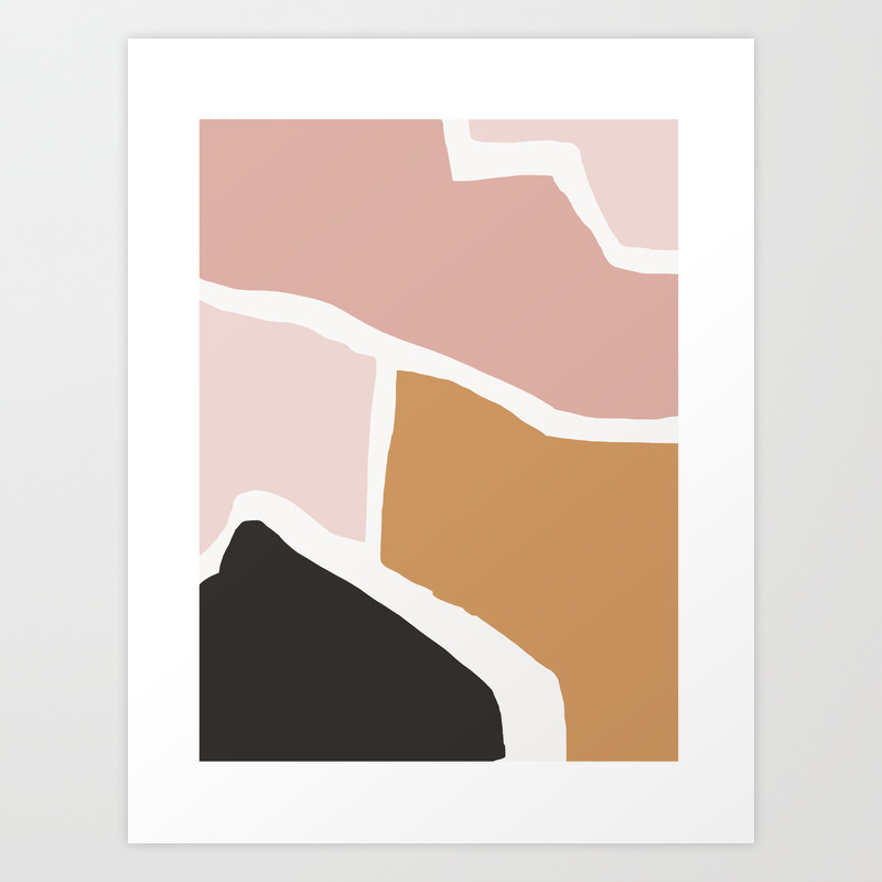 Rheia Earthtones Minimal Abstract Art Print Art Print By