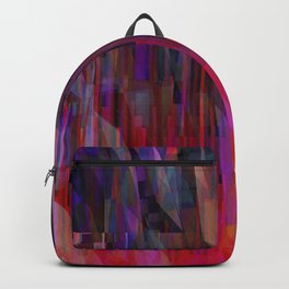 unsettled 4d Backpack | Painting, Blue, Digital, Abstract, Red 