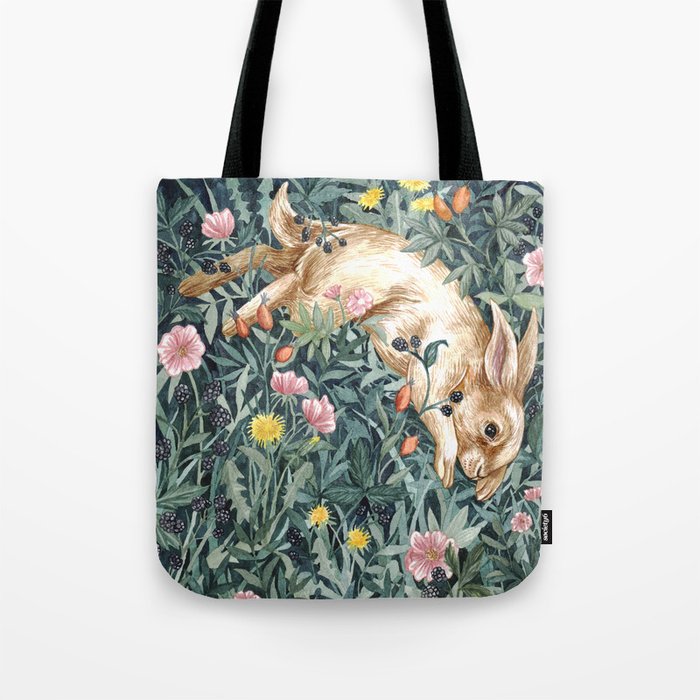 Rabbit & Moody Florals Tote Bag