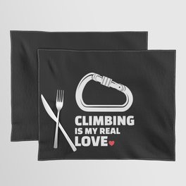 I love climbing Stylish climbing silhouette design for all mountain and climbing lovers. Placemat