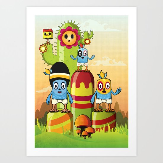We are family Art Print