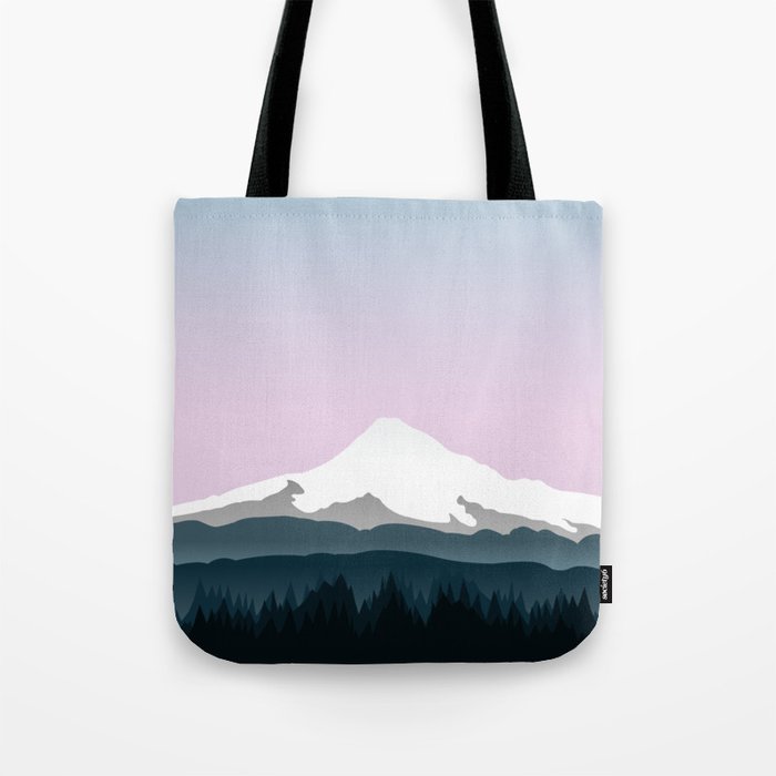 Mount Hood Forest - Pink Haze Tote Bag