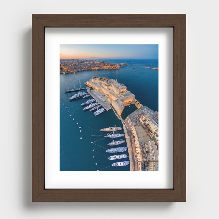 Grand Harbour I Recessed Framed Print