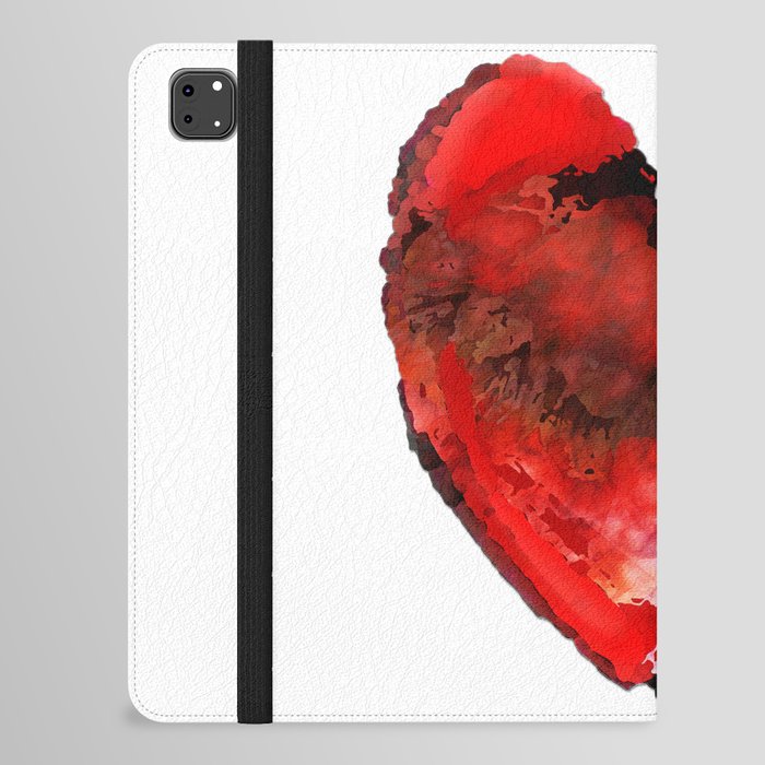 Whimsical Happy Big Red Heart Art by Sharon Cummings iPad Folio Case