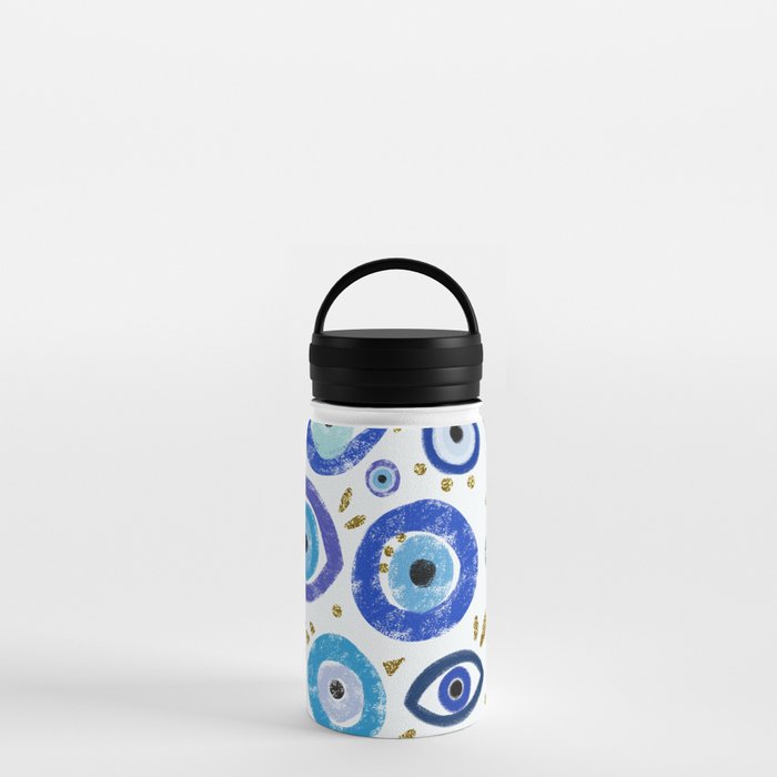  Evil Eye Insulated Water Bottles - Eye Folklore Motifs Charm -  18 Oz Stainless Steel Metal Water Bottle - Reusable for Travel, Camping,  Bike, Sports,Multicolor : Everything Else