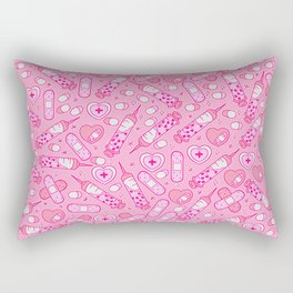 Kawaii Menhera on Pink Rectangular Pillow