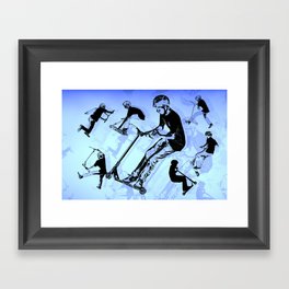 It's All About The Scooter! - Scooter Tricks Framed Art Print