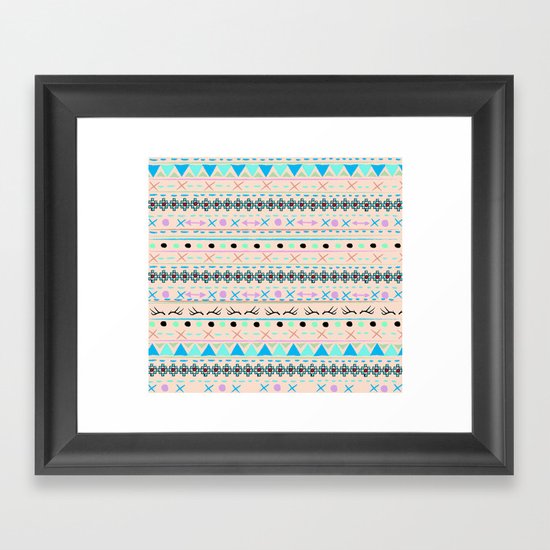 SWEET WINTER PATTERN Framed Art Print