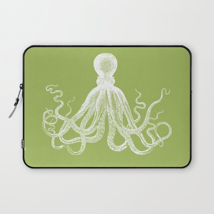 Octopus in Spring Green Laptop Sleeve