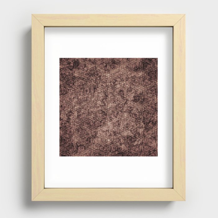 Ground brown geometric shapes Recessed Framed Print