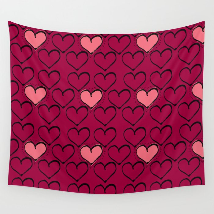 Heart in a million Wall Tapestry