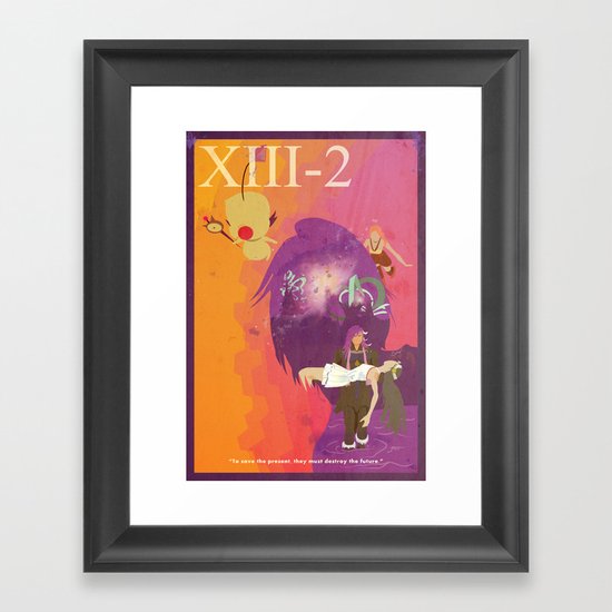 Vintage FF Game Poster XIII-2 Framed Art Print
