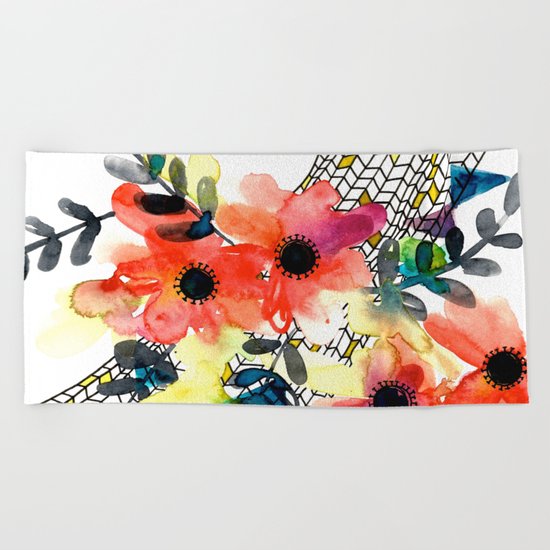 Spring Flowers Beach Towel