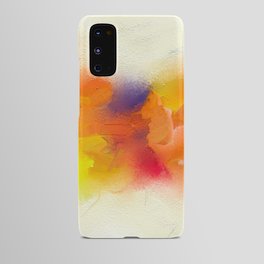 Abstract colorful oil painting on canvas texture Android Case