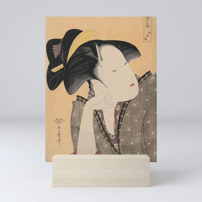 Vintage Japanese Ukiyo-e Woodblock Print Woman Portrait IV Mini Art Print