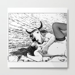 asc 460 - Les noces sanglantes (The bloody nuptials) Metal Print | Animal, Drawing, Ink Pen, Black and White, Digital, Love, Illustration 