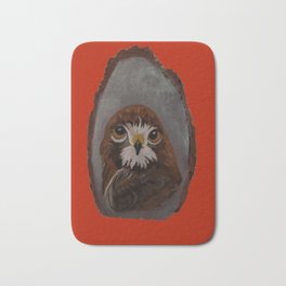 Red Tailed Hawk on Red Bath Mat | Falconry, Zoology, Falcon, Scree, Acrylic, Buteo, Birding, Birdofprey, Ornithology, Huntingbird 