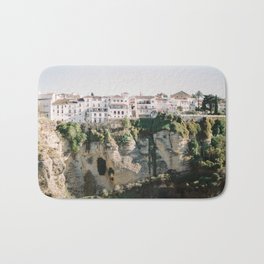 White Mountain Village on a Cliff in Andalusia | Ronda Spain Travel | Europe Wanderlust Photography Bath Mat | Photo, Andalucia, Andalusia, Cliff, Mountain, Ronda, Europe, Village, Houses, Wanderlust 