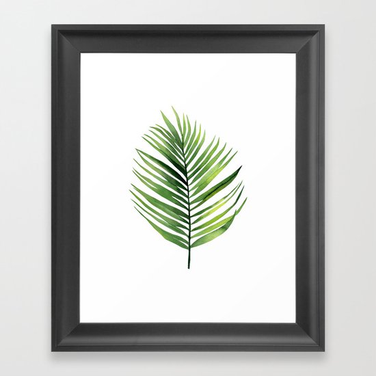 Palm Leaf. Framed Art Print