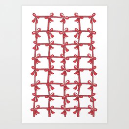 Red Ribbons & Bows Art Print