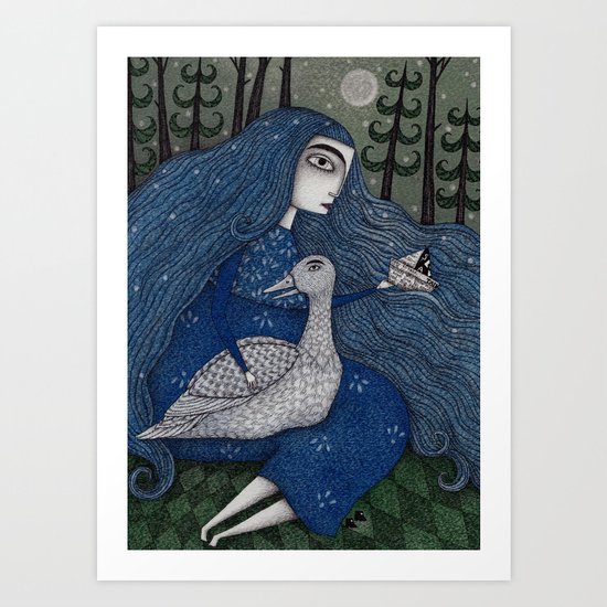 The White Duck Art Print