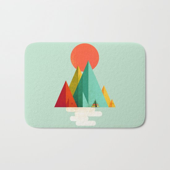 Little Geometric Tipi Bath Mat