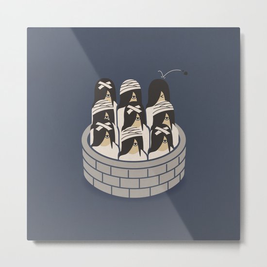 Tic-Tac-Toe Metal Print