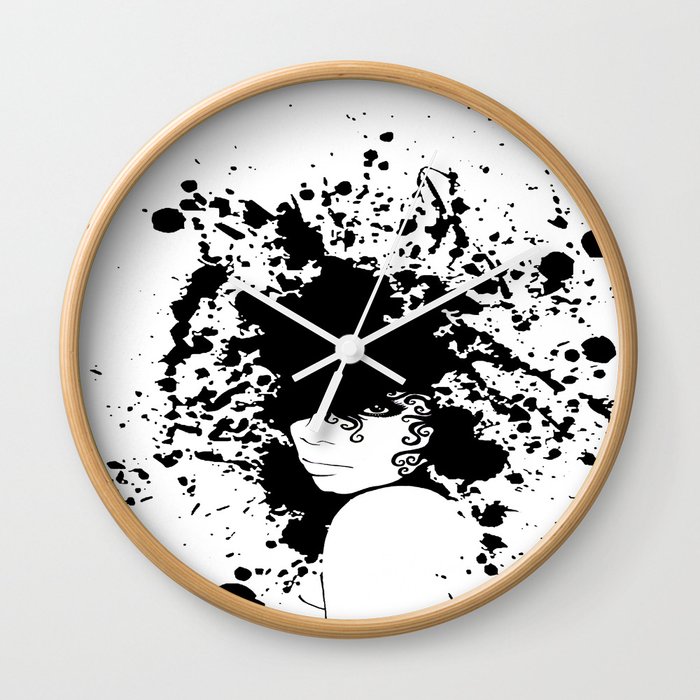 Raye 6 Splatter Wall Clock