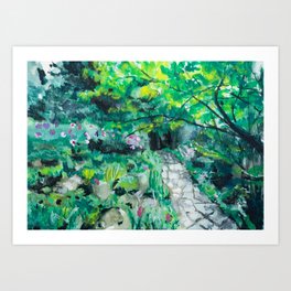 Reader Rock Garden Art Print