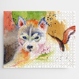 Little Wolf Watercolor  Jigsaw Puzzle