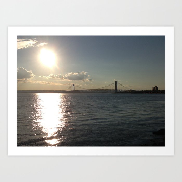 Verrazano Bridge Sunset Art Print