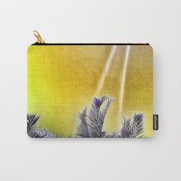 Tropical Vibes Palm Fronds with Vibrant Grunge Style Yellow Carry-All Pouch | Botanical, Digital Manipulation, Vibrant, Warm, Palmfronds, Tropicalvibes, Vibrantyellow, Mustardyellow, Grungestyle, Mustard 